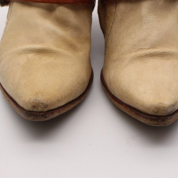 A.S. 98 Brown Tan Leather Women's Size EU 36 Pointed Toe 3 Strap Boots - Picture 12 of 12